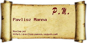 Pavlisz Manna névjegykártya